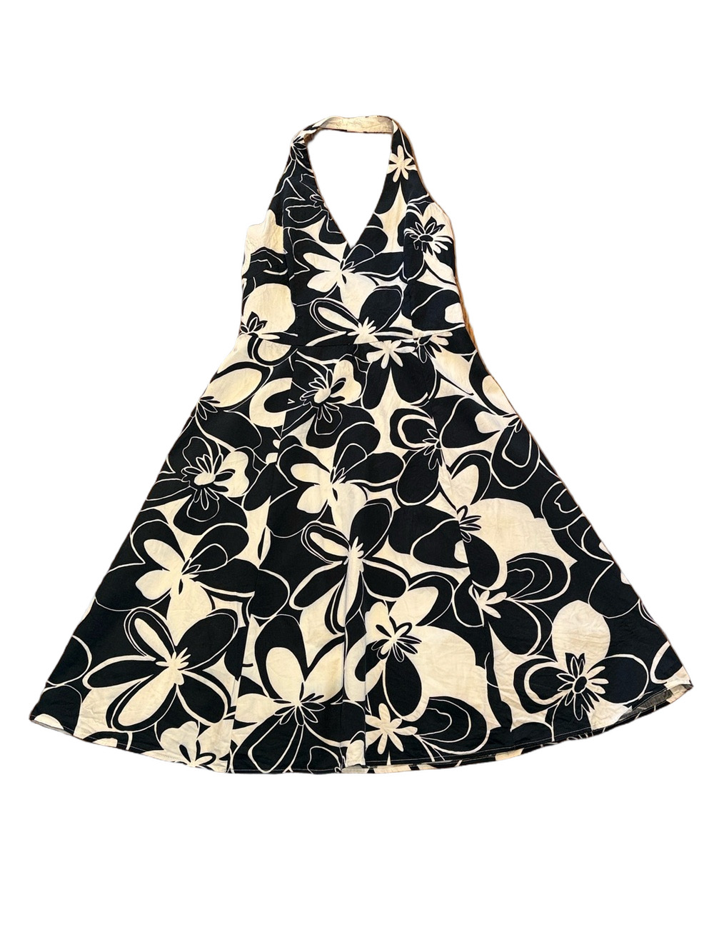 David Meister Black and white "Marilyn Monroe" Vintage Halter Dress | Size 10